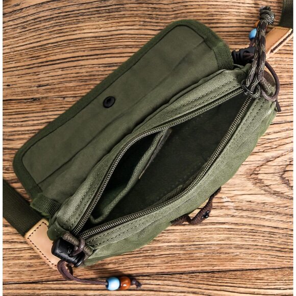 Canvas Small Crossbody Purse Women's Compact Everyday Shoulder Bag - Picture 6 of 6